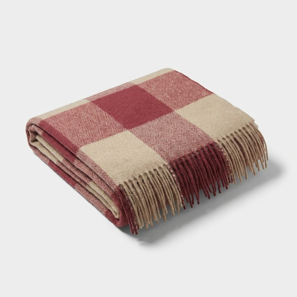 Plaid coperta da divano a maglia con frange Dundee