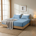 Completo lenzuola matrimoniale in cotone Classic