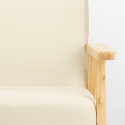 Fauteuil scandinave design vintage en bois avec accoudoirs Uteplass 