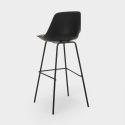 Taburete alto de metal para barra de cocina con cojín de diseño moderno Willis 