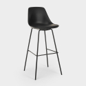 Taburete alto de metal para barra de cocina con cojín de diseño moderno Willis 
