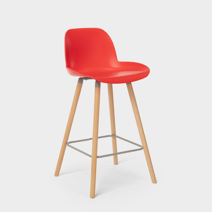 Taburete alto moderno Eiffel para bar y cocina diseño escandinavo Burj d65 