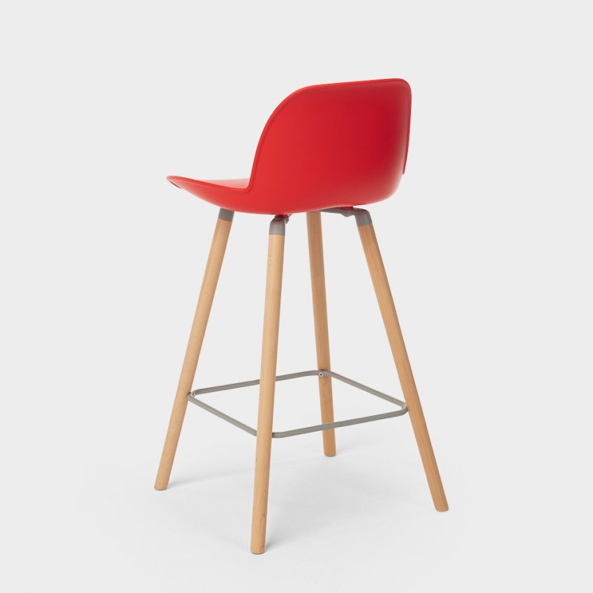 Taburete alto moderno Eiffel para bar y cocina diseño escandinavo Burj d65 