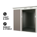 Caseta de chapa galvanizada gris cobertizo Porto Cervo 261x181x176cm Oferta