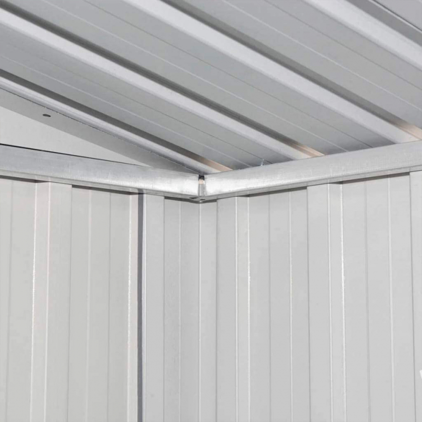 Cobertizo de chapa galvanizada verde Caseta para herramientas de jardín Porto Cervo Nature 261x181x176cm Modelo