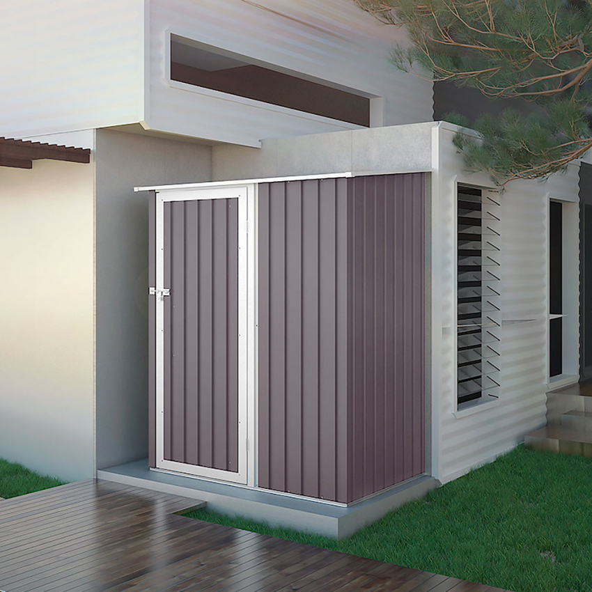 Box lamiera giardino zincata metallo grigio casetta utensili Amalfi 143X89x186cm Vendita