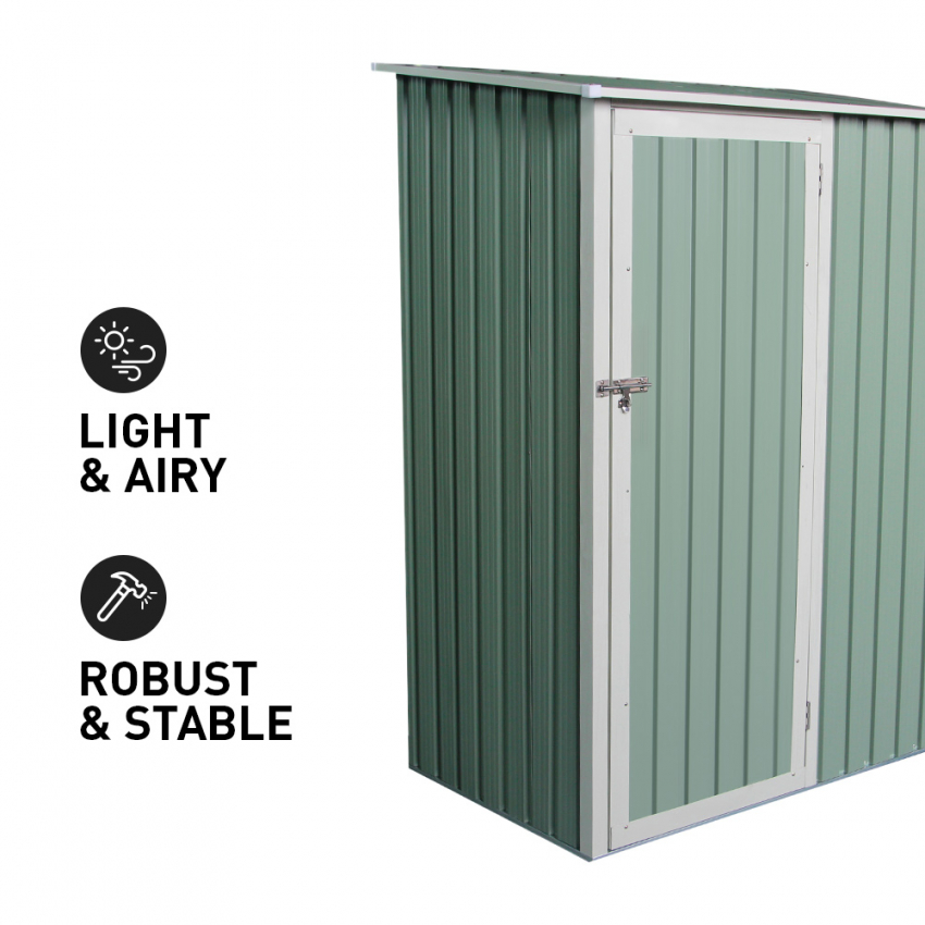 Box lamiera giardino zincata metallo verde casetta utensili Amalfi NATURE 143X89x186cm Offerta