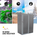 Box lamiera giardino zincata metallo grigio casetta utensili Amalfi 143X89x186cm Offerta
