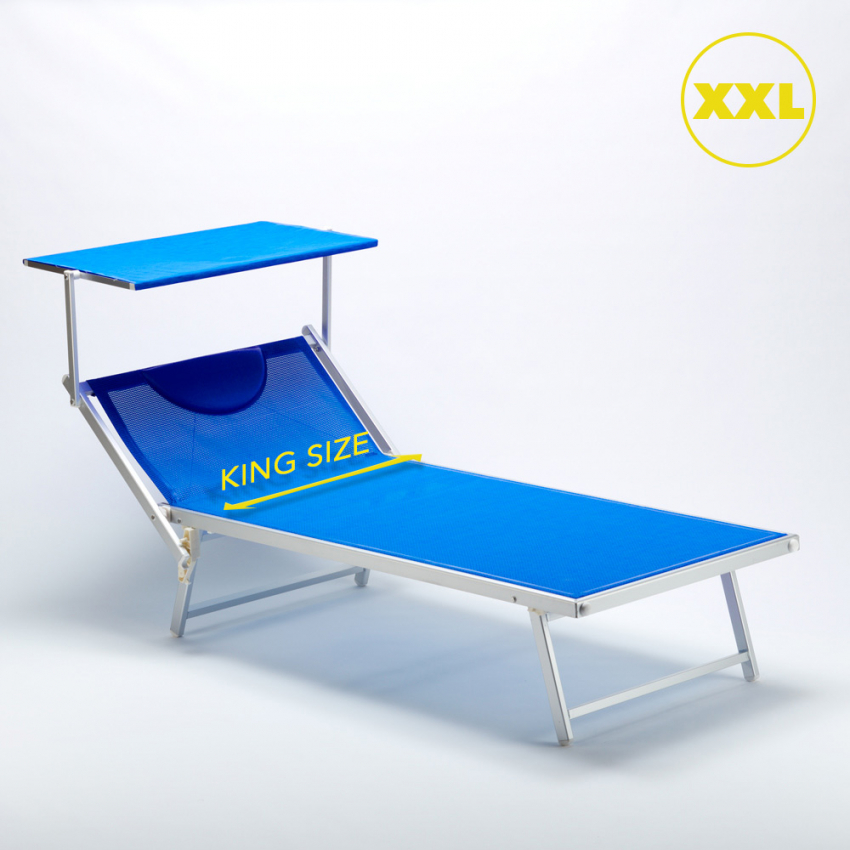 Lettino spiaggia mare in alluminio Grande Italia XL professionale Acquisto