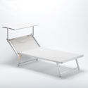 2 bains de soleil XL de jardin piscine transat en aluminium Grande Italia Catalogue