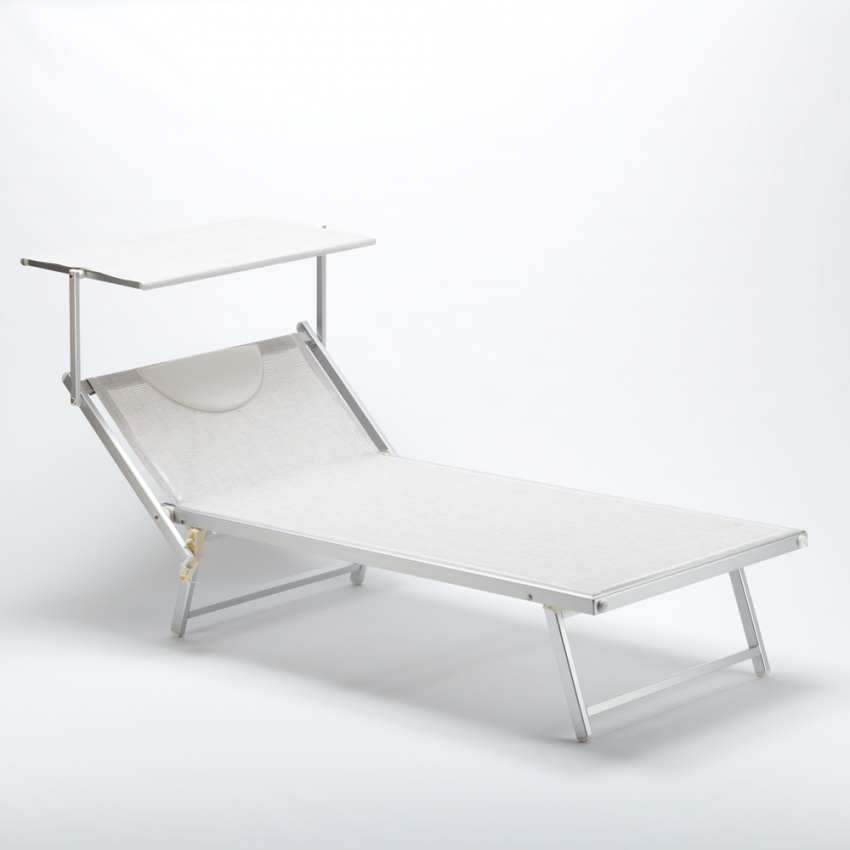 2 bains de soleil XL de jardin piscine transat en aluminium Grande Italia Catalogue