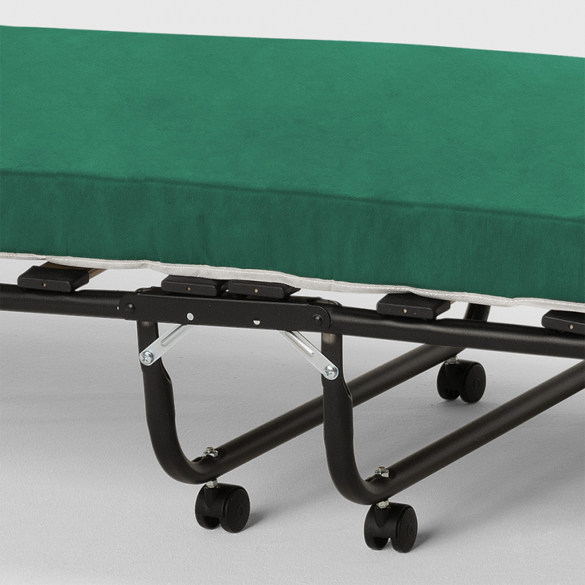 Cama plegable con ruedas, colchón y somier 80x180 Ares Características