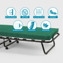 Cama plegable con ruedas, colchón y somier 80x180 Ares Compra