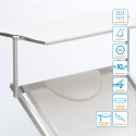 2 bains de soleil XL de jardin piscine transat en aluminium Grande Italia Caractéristiques