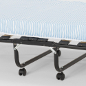 Cama plegable con colchón y somier de microfibra 80x180cm Apollo 