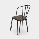 sedie industrial acciaio per bar e cucina design ferrum 