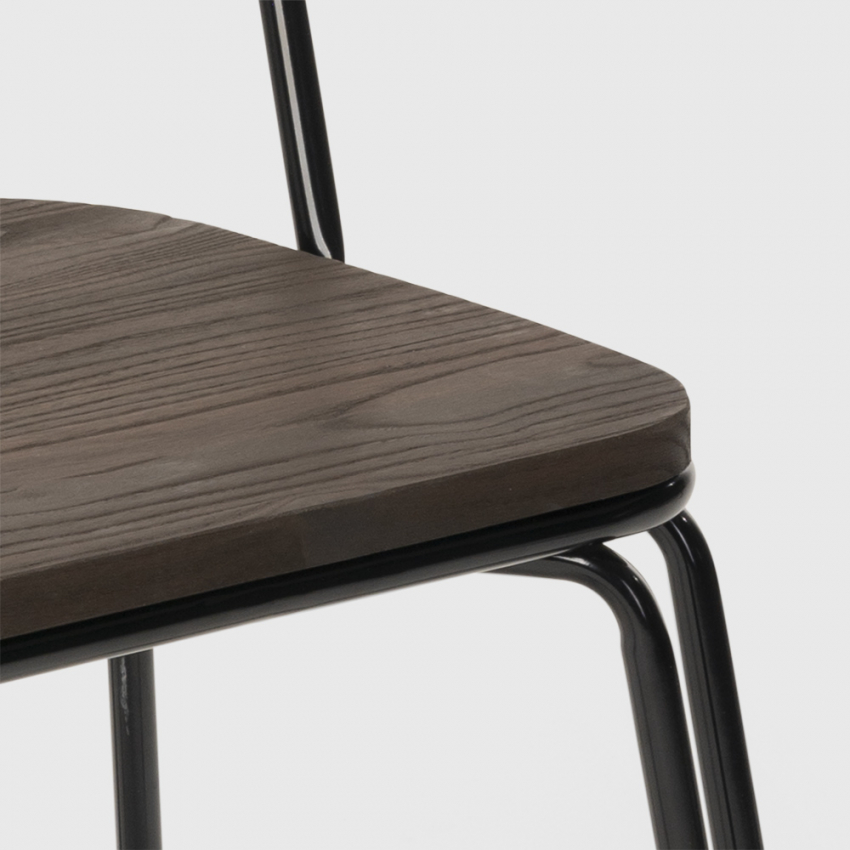 sedie industrial acciaio per bar e cucina design ferrum 