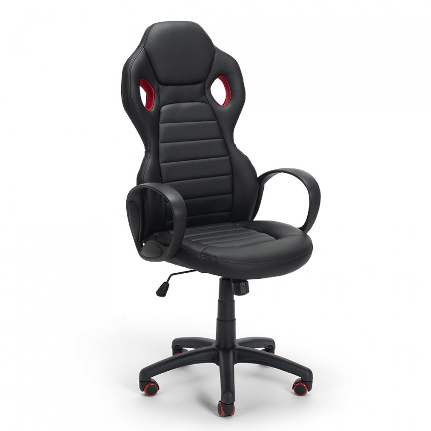 Chaise de bureau moderne sans accoudoirs avec roulettes pivotantes réglables en Chaise de bureau moderne sans accoudoirs avec roulettes pivotantes réglables en