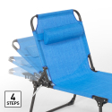 Transat de plage pliant bain de soleil en aluminium Mauritius 