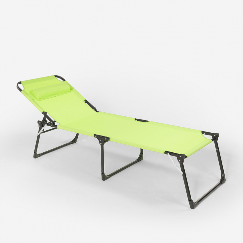 Tumbona de playa para jardín de aluminio Mauritius plegable 