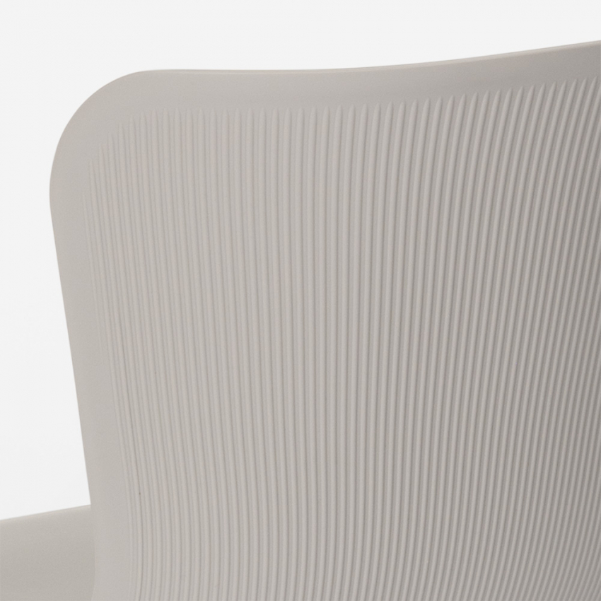 Sedia design moderno in polipropilene e metallo per cucina bar ristorante Chloe 