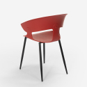 Stuhl im modernen Design aus Metall und Polypropylen für Küche Bar Restaurant Evelyn 