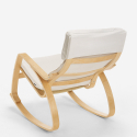 Poltrona sedia a dondolo in legno design scandinavo ergonomica Aalborg Stock