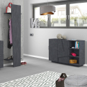 Wohnzimmer Sideboard Eingang 2 Türen 3 offene Fächer Ping Komode Ardesia Rabatte