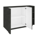 Wohnzimmer Sideboard Eingang 2 Türen 3 offene Fächer Ping Komode Ardesia Sales