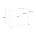 Wohnzimmer Sideboard Eingang 2 Türen 3 offene Fächer Ping Komode Ardesia Lagerbestand