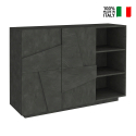 Wohnzimmer Sideboard Eingang 2 Türen 3 offene Fächer Ping Komode Ardesia Verkauf