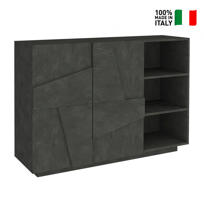 Wohnzimmer Sideboard Eingang 2 Türen 3 offene Fächer Ping Komode Ardesia Verkauf