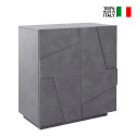 Sideboard 2 Türen 2 Fächer modernes Design Ping Side S Ardesia Verkauf
