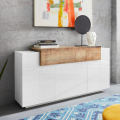 Sideboard 3 Flügeltüren 1 Fach mit Klappendesign aus weißem Holz Corona Side Corona Side Aktion