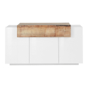 Sideboard 3 Flügeltüren 1 Fach mit Klappendesign aus weißem Holz Corona Side Corona Side Angebot