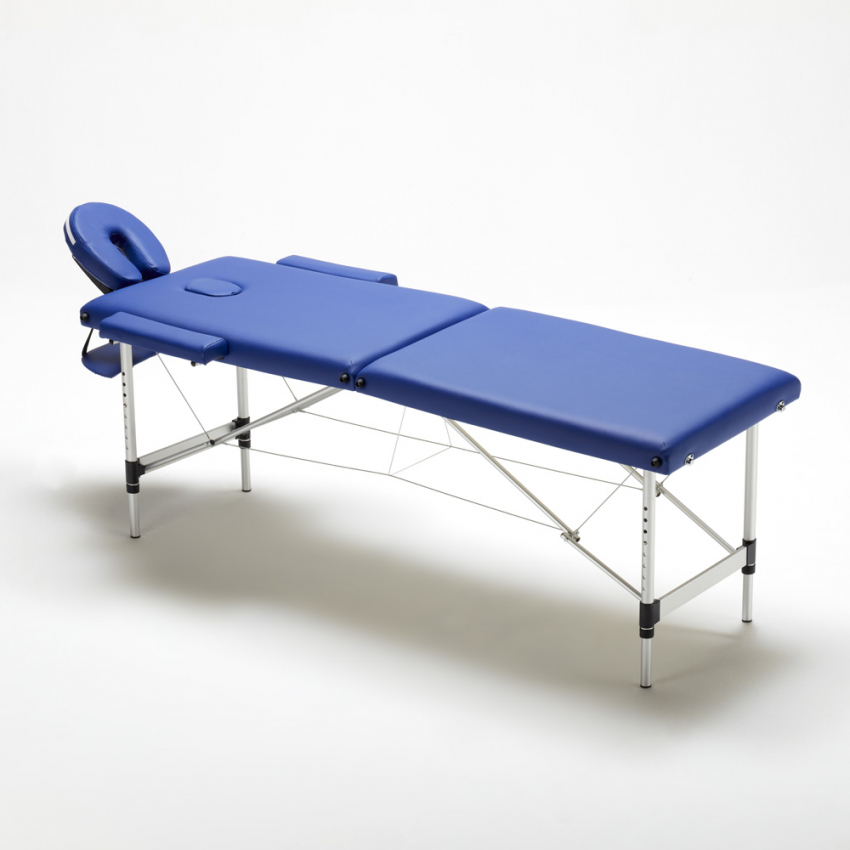 Camilla de Masaje de Aluminio Plegable Portátil 2 Secciones 210 cm Shiatsu Características
