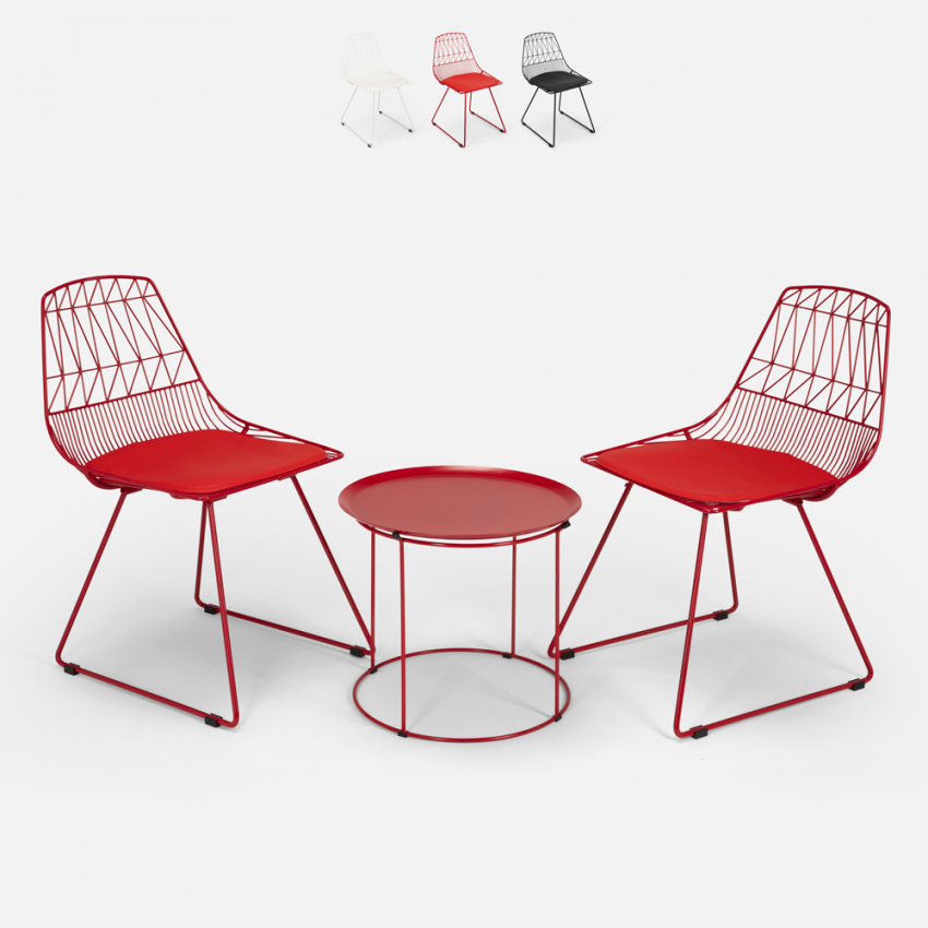 Set Tisch und 2 Stühle für Haus Bar Garten im Innen- und Außenbereich Etzy Verkauf