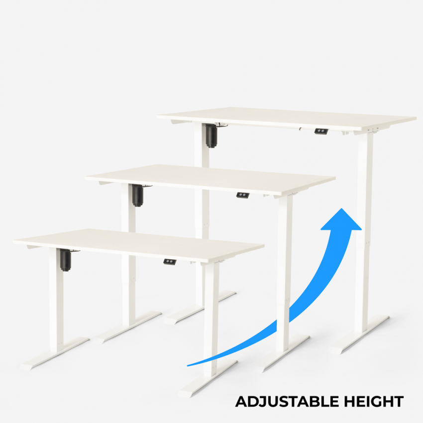 Scrivania altezza regolabile elettrica design per ufficio e studio Standwalk 120x60 
