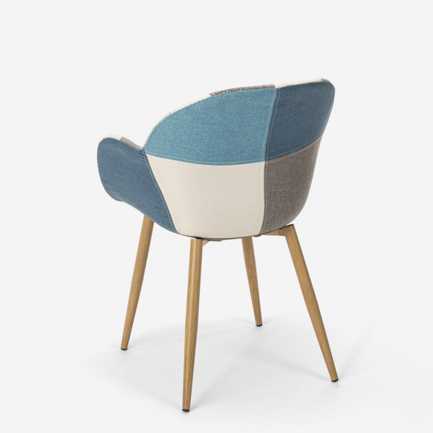 Sillón de comedor patchwork nórdico estudio Finch 