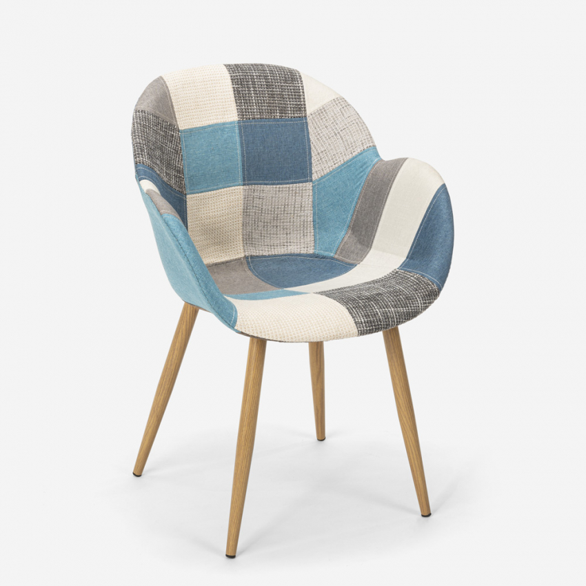 Sillón de comedor patchwork nórdico estudio Finch 