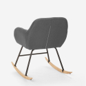 Silla mecedora de tela patchwork de diseño moderno Woodpecker 