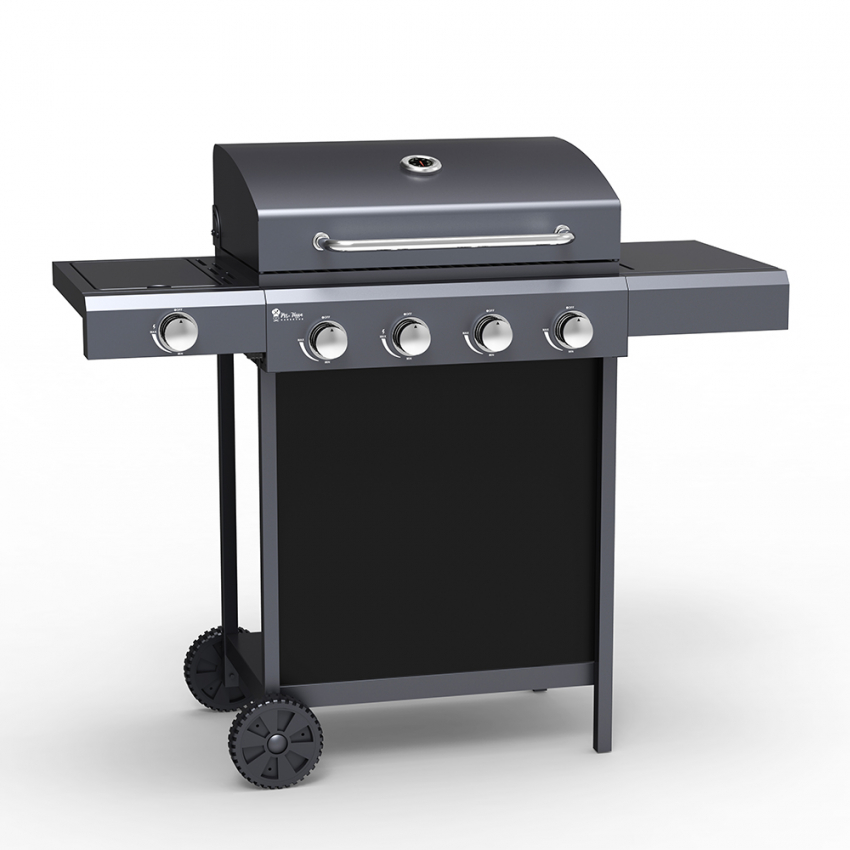 Barbecue à gaz inox 4 + 1 feux étagères Chimichurri Fr Promotion