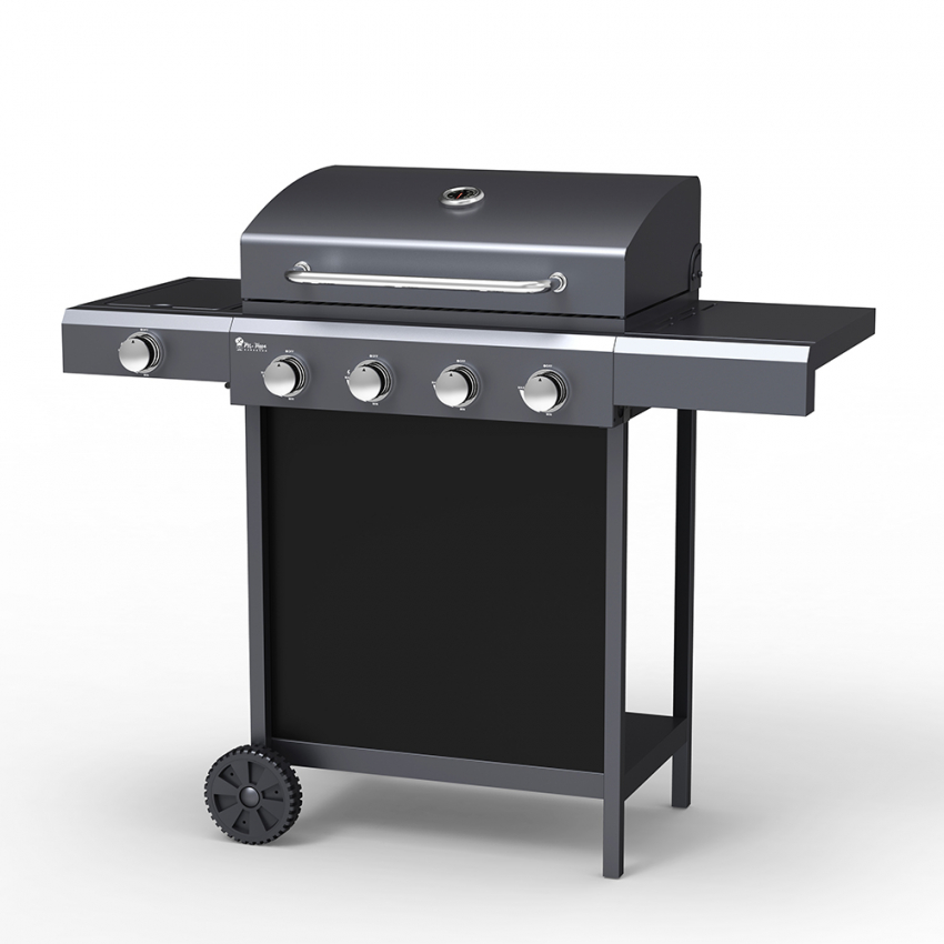 Barbecue à gaz inox 4 + 1 feux étagères Chimichurri Fr Remises