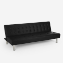 Elly modernes design leder kunstleder 2 sitzer clic clac sofa bett 
