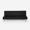 Elly modernes design leder kunstleder 2 sitzer clic clac sofa bett 