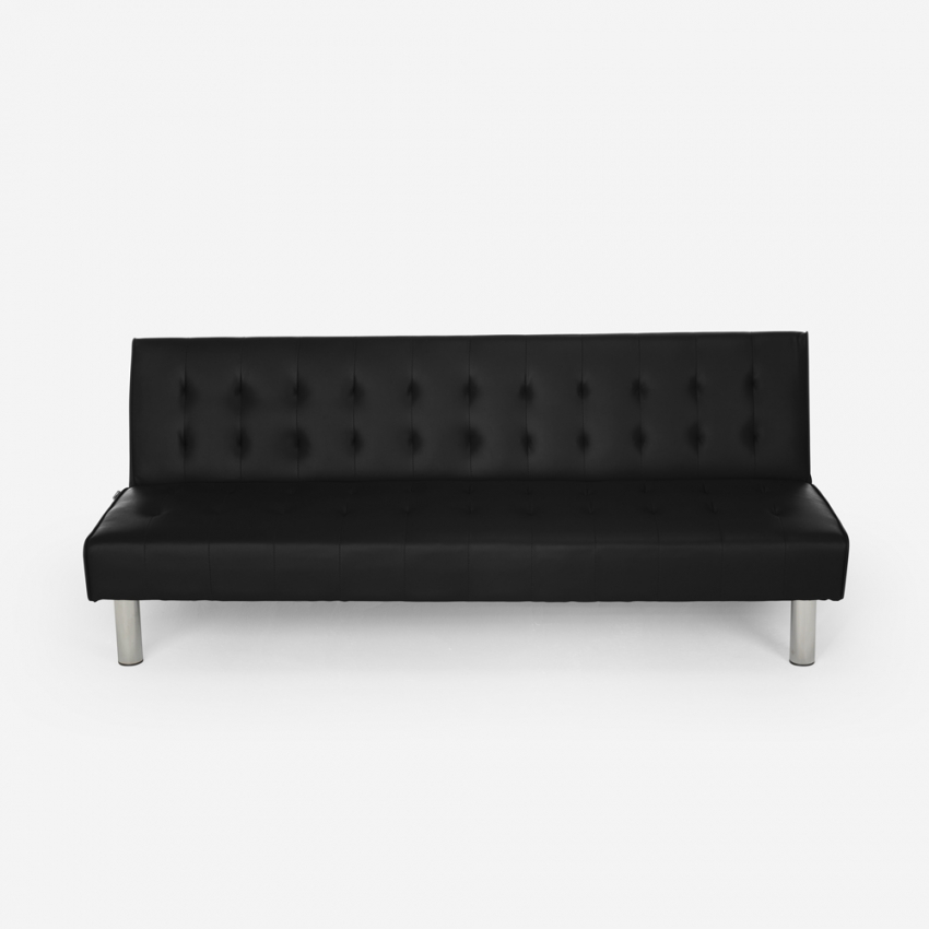 Elly modernes design leder kunstleder 2 sitzer clic clac sofa bett 