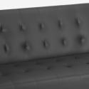 Canapé convertible 2 places clic-clac en similicuir inclinable design moderne Elly 