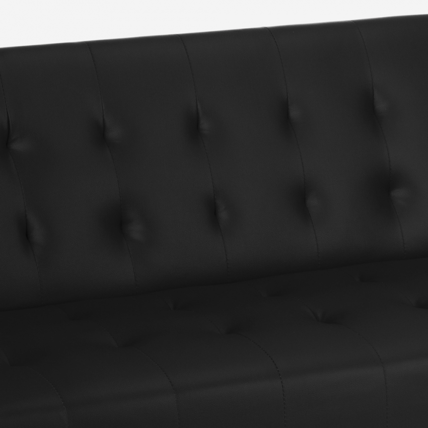 Sofá cama clic clac de 2 plazas en polipiel de diseño moderno reclinable Elly 