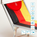 4er Set professionelle Liegestühle Strandliegen Sonnenliegen aus Aluminium für den Strand Santorini Europe 