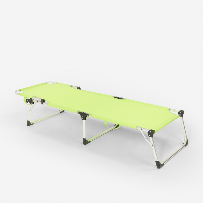 Set de 2 tumbonas plegables de aluminio para playa, jardín y mar Seychelles 